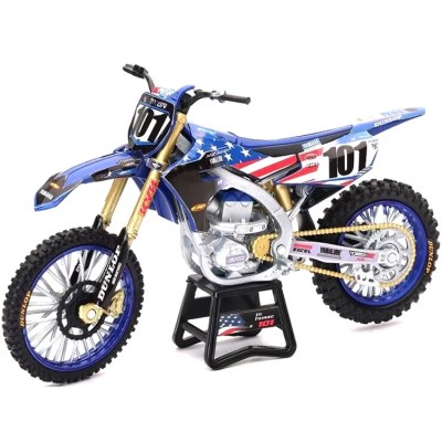Мотоциклет NEWRAY YAMAHA YZF450 MOTOCROSS OF NATION BIKE, ELI TOMAC, метал и пластмаса, 1:12