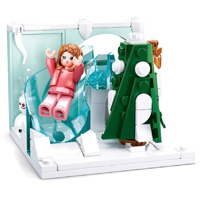 Конструктор SLUBAN B0989D / Girl's Dream season winter, 109 el. 2