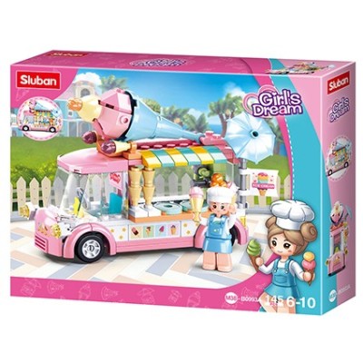 Конструктор SLUBAN B0993A / Girl's Dream ice cream truck, 145 el.