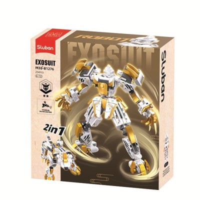 Конструктор SLUBAN B1276 / Exosuit classic of mountains and sea tiger white, 254 el.
