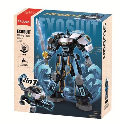 Конструктор SLUBAN B1278 / Exosuit classic of mountains and sea turtle, 251 el.