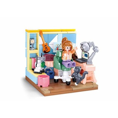 Конструктор SLUBAN B1016B / Girl's Dream study room, 216 el. 2