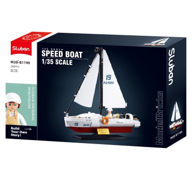 Конструктор SLUBAN B1190 / Modelbricks Rodeo speedboat, 260 el.