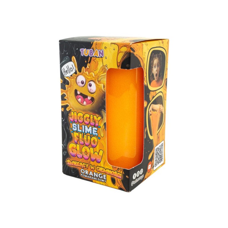Флуоресцентен SLIME FLUO GLOW – ORANGE 430 g