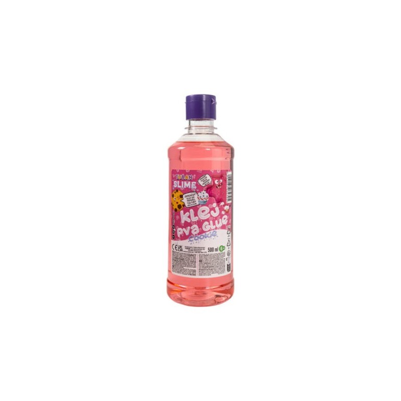 Ароматизирано цветно лепило за слайм PINK – COOKIE SCENT 500 ml