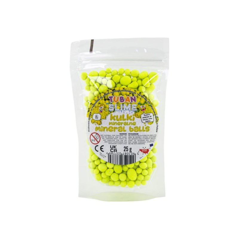 Минерални перли за добавяне в слайм – LIME 25 g