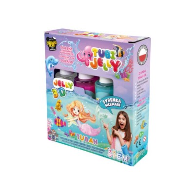 К-т за създаване на 3D гел фигури, РУСАЛКИ, 3 цяата,TUBI JELLY SET WITH 3 COLORS – MERMAID