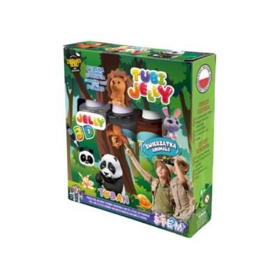 К-т за създаване на 3D гел фигури, ЖИВОТИНКИ, 3 цвята,TUBI JELLY SET WITH 3 COLORS – ANIMALS