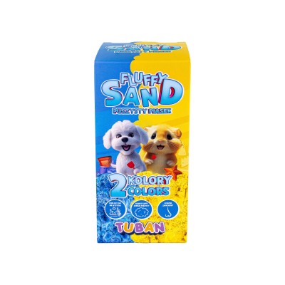 Пухкав пясък за моделиране, 2 цвята, SET FLUFFY SAND – BLUE & YELLOW 2 x 70 g