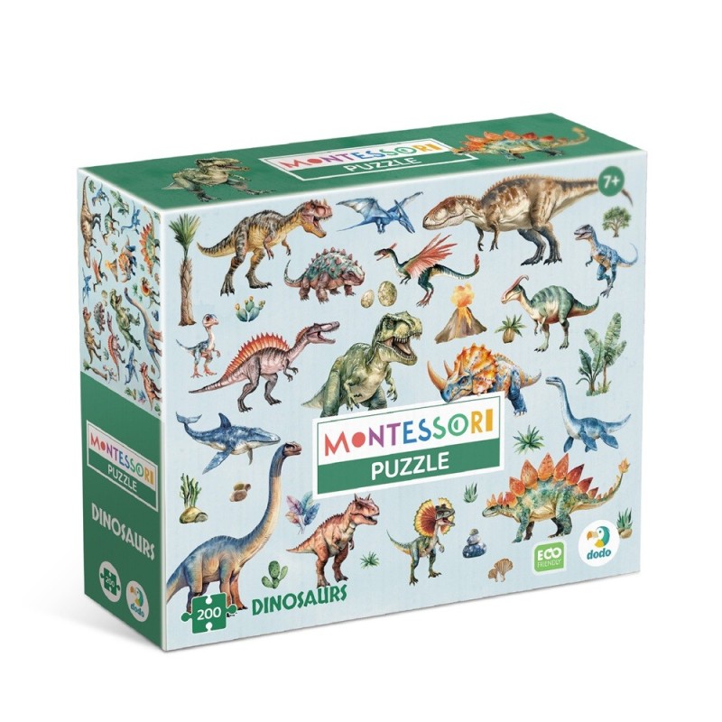 Пъзел ДОДО Монтесори - Динозаври 200 ел | Selecttoys.eu