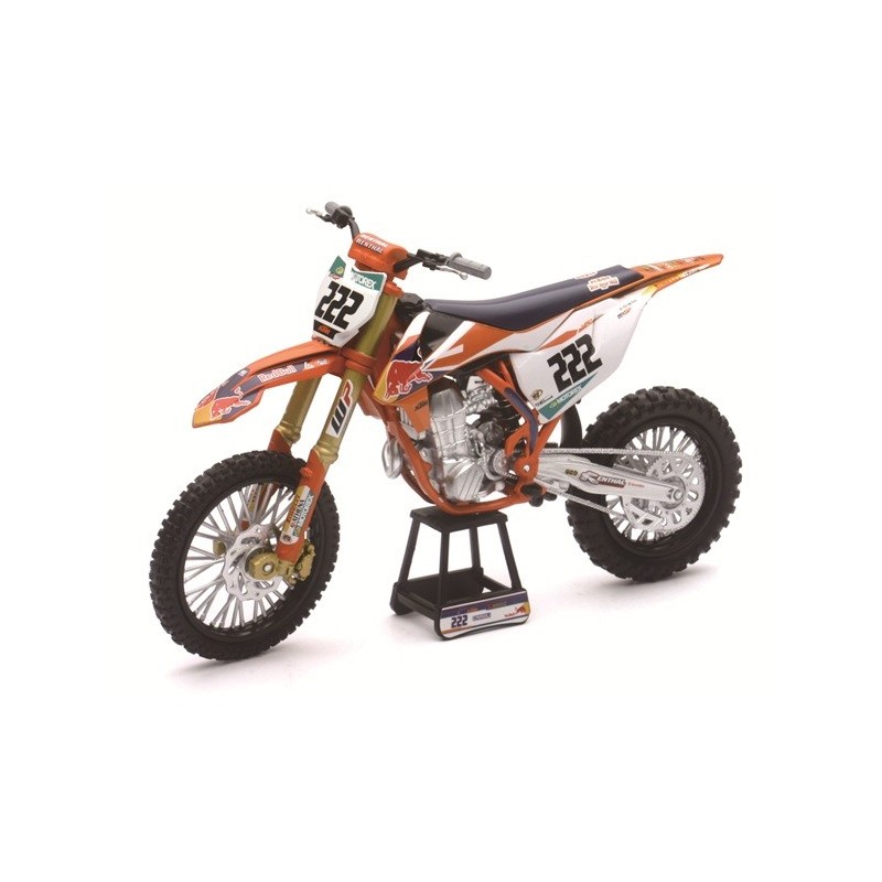 Мотоциклет NEWRAY RED BULL KTM RACING TEAM TONY CAIROLI Nr 222, метал и пластмаса, 1:10