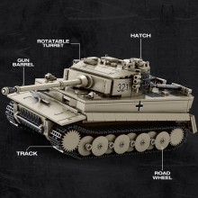 Конструктор REOBRIX 77030 Танк Tiger I WoT,1138 pcs
