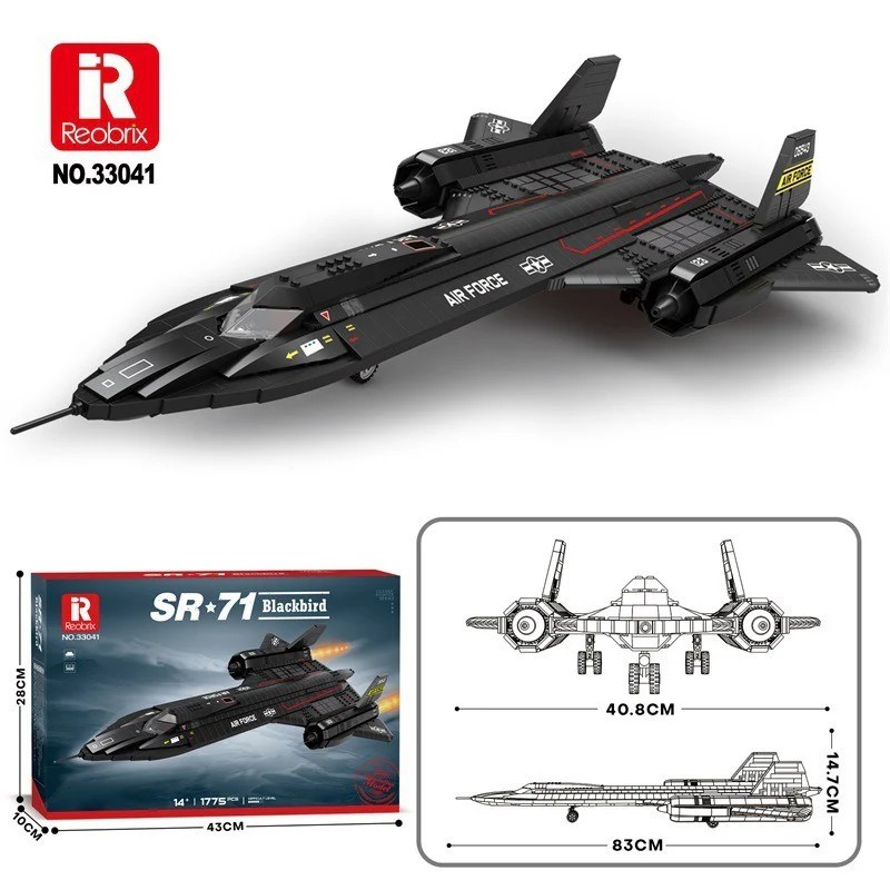 Конструктор REOBRIX Самолет SR71,1775 pcs
