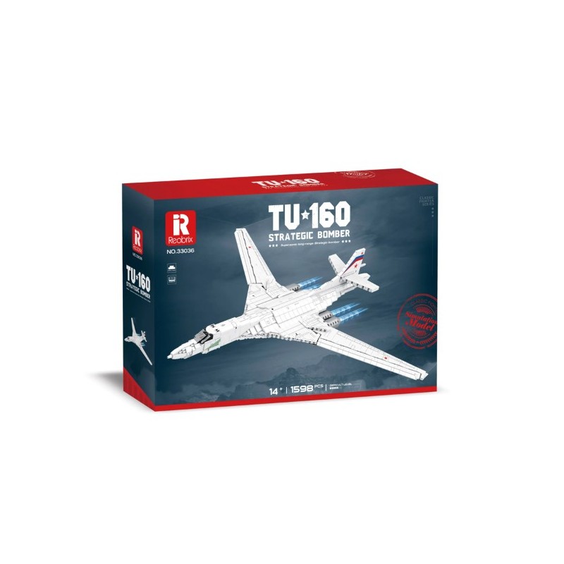 Конструктор REOBRIX Самолет TU160, 1598 pcs