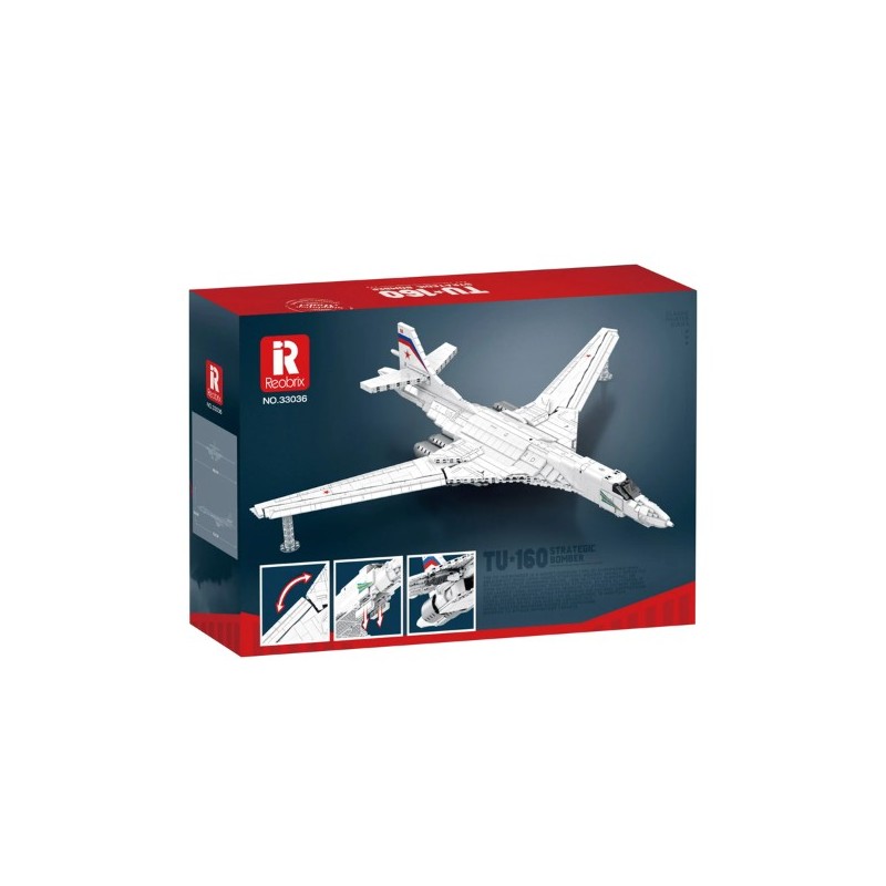 Конструктор REOBRIX Самолет TU160, 1598 pcs