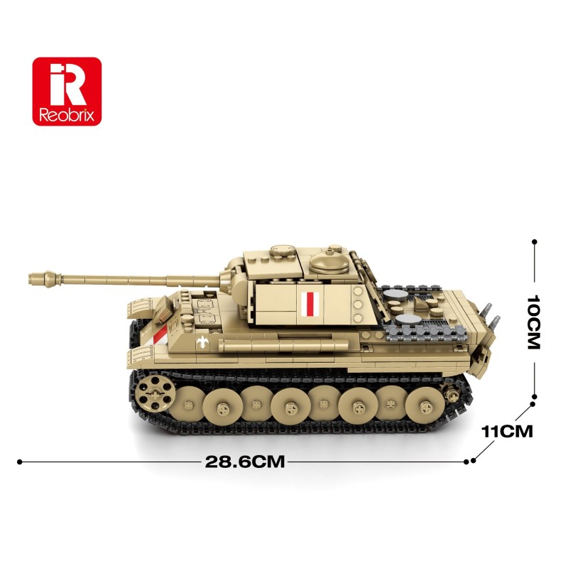 Конструктор REOBRIX 77034 Танк Pudel WoT (969 pcs)