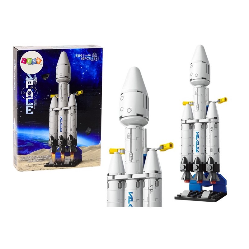 LEAN TOYS Конструктор Космическа ракета с три степени,69 ел