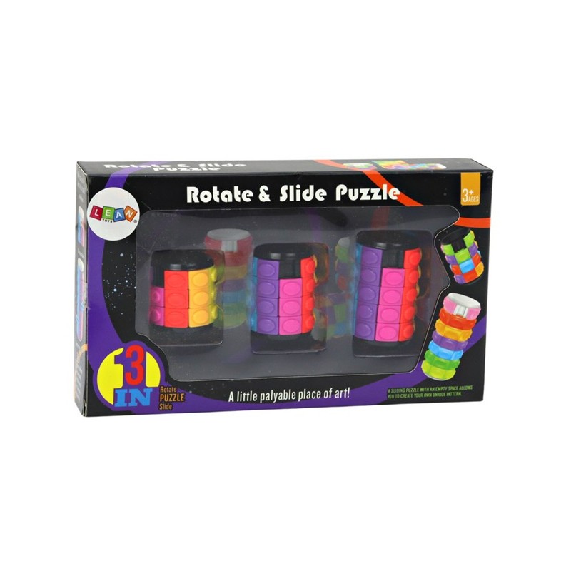 LEAN TOYS Комплект 3 бр. логически пъзел-цилиндър, 3 различни размера