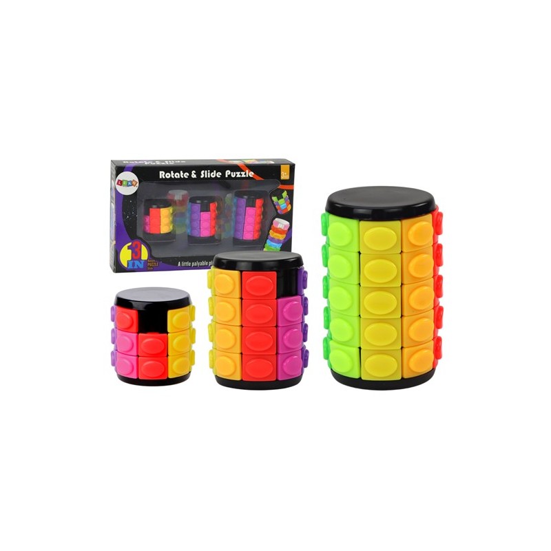 LEAN TOYS Комплект 3 бр. логически пъзел-цилиндър, 3 различни размера