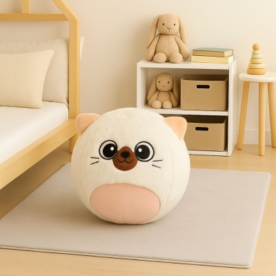 LEAN TOYS Надуваема плюшена топка Коте,50 см, вкл.  2