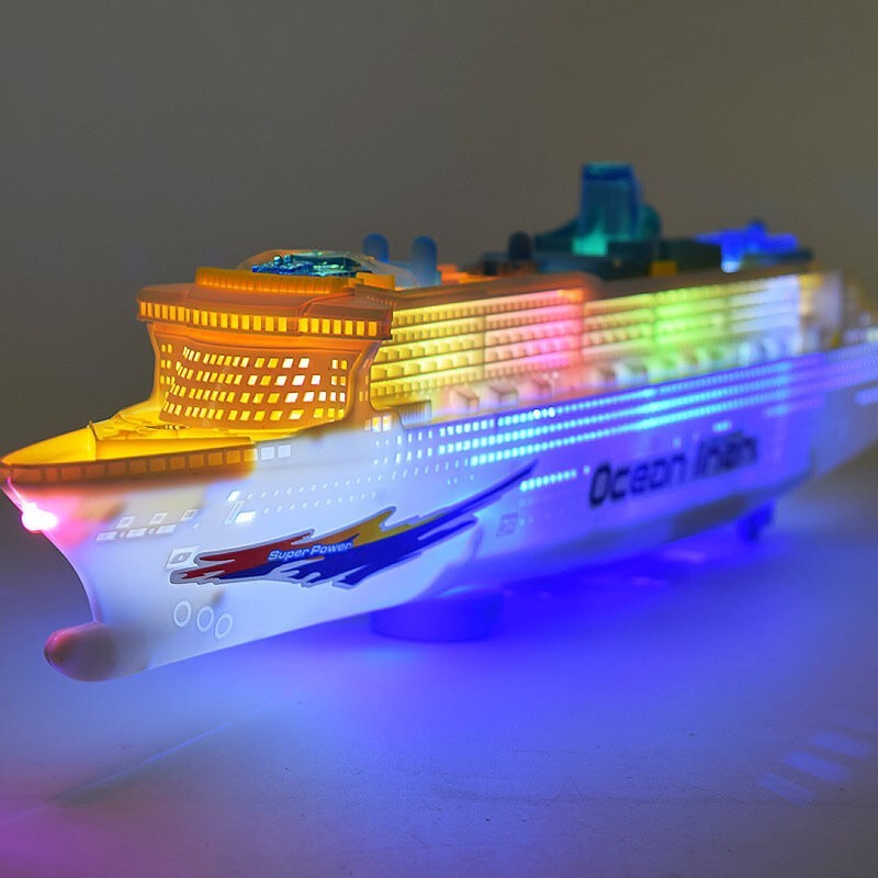 LEAN TOYS Голям круизен кораб със звуци и светлини, 50 см