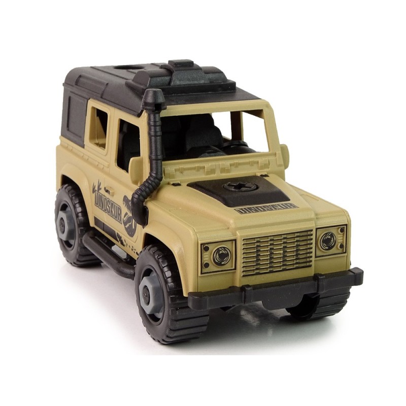 LEAN TOYS Джип с ремарке и динозавър, инструмент за сглобяване