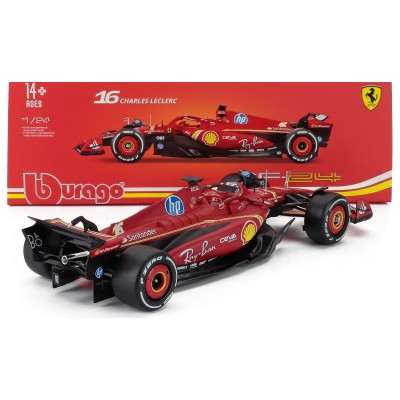 Метален автомобил BURAGO - 1/24 - FERRARI F1 SF-24 TEAM SCUDERIA FERRARI 2