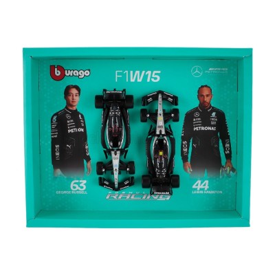 Метален автомобил к-т 2 бр BURAGO - 1/43 - MERCEDES GP SET F1 2X W15 TEAM MERCEDES 2