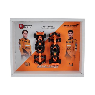Метален автомобил к-т 2 бр BURAGO - 1/43 - McLAREN SET F1 2X MCL38 TEAM MCLAREN 2