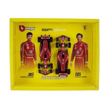 Метален автомобил BURAGO - 1/43 - FERRARI SET F1 2X SF-24 TEAM SCUDERIA FERRARI SEASON 2024