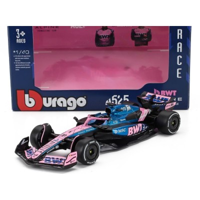 Метален автомобил BURAGO - 1/43 - ALPINE F1 A525 TEAM BWT ALPINE N 10 PIERRE GASLY