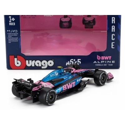 Метален автомобил BURAGO - 1/43 - ALPINE F1 A525 TEAM BWT ALPINE N 43 FRANCO COLAPINTO 2