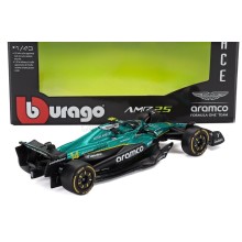 Метален автомобил BURAGO - 1/43 - ASTON MARTIN F1 AMR25 TEAM ARAMCO N 14 FERNANDO ALONSO