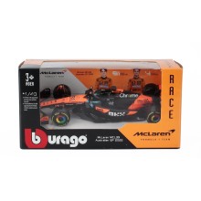 Метален автомобил BURAGO - 1/43 - McLAREN F1 MCL39 TEAM MCLAREN N 81 OSCAR PIASTRI