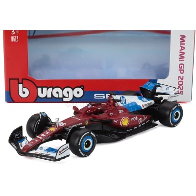 Метален автомобил BURAGO - 1/43 - FERRARI F1 SF-25 TEAM SCUDERIA FERRARI N 16 CH.LECLERC