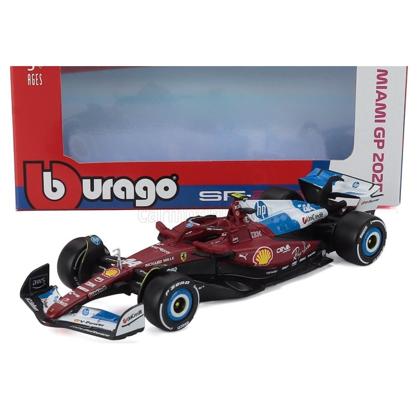 Метален автомобил BURAGO - 1/43 - FERRARI F1 SF-25 TEAM SCUDERIA FERRARI N 44 L. 