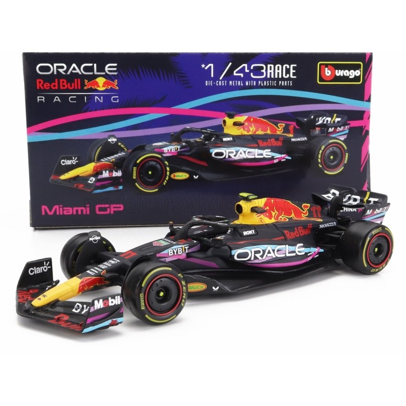 Метален автомобил BURAGO - 1/43 - RED BULL F1 RB19 TEAM ORACLE RED BULL SERGIO PEREZ