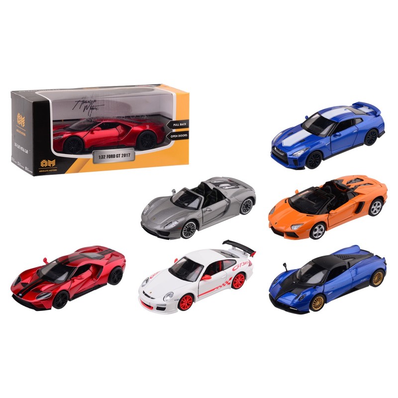 Лицензионен метален автомобил MSZ FORD GT 2017, 1:32,PULL BACK, OPEN DOORS
