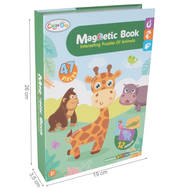 Монтесори Магнитна игра-Животни от джунглата,47 ел