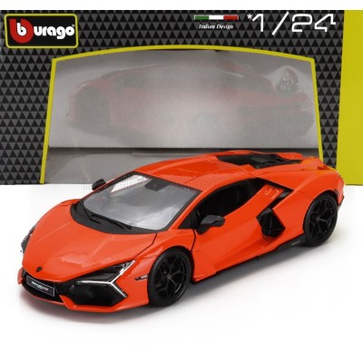 Метален автомобил BURAGO - 1/24 - LAMBORGHINI REVUELTO HYBRID 2023, оранжев