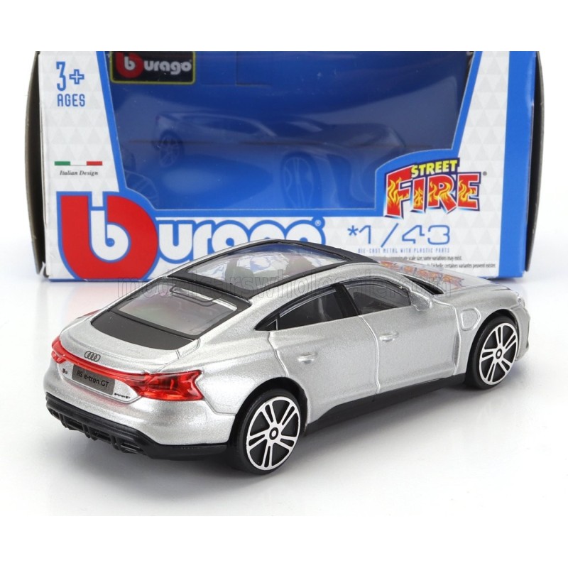 Метален автомобил BURAGO - 1/43 - AUDI GT RS E-TRON 2021,сребрист