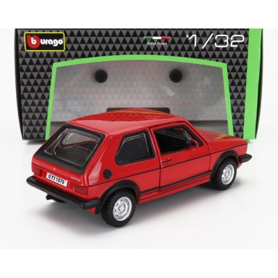 Метален автомобил BURAGO - 1/32 - VOLKSWAGEN GOLF MKI GTi 1979, червен 2