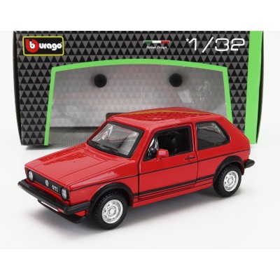 Метален автомобил BURAGO - 1/32 - VOLKSWAGEN GOLF MKI GTi 1979, червен