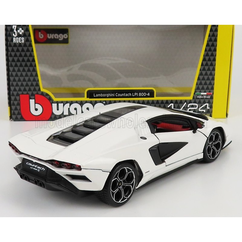 Метален автомобил BURAGO - 1/24 - LAMBORGHINI Countach LPI800-4, бял