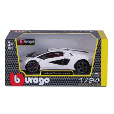 Метален автомобил BURAGO - 1/24 - LAMBORGHINI Countach LPI800-4, бял