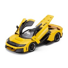 Метален автомобил BURAGO - 1/24 - FERRARI F80, жълт