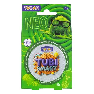 TUBI Smart сензорна маса за моделиране, зелен неон,флуоресцентна,50 гр.