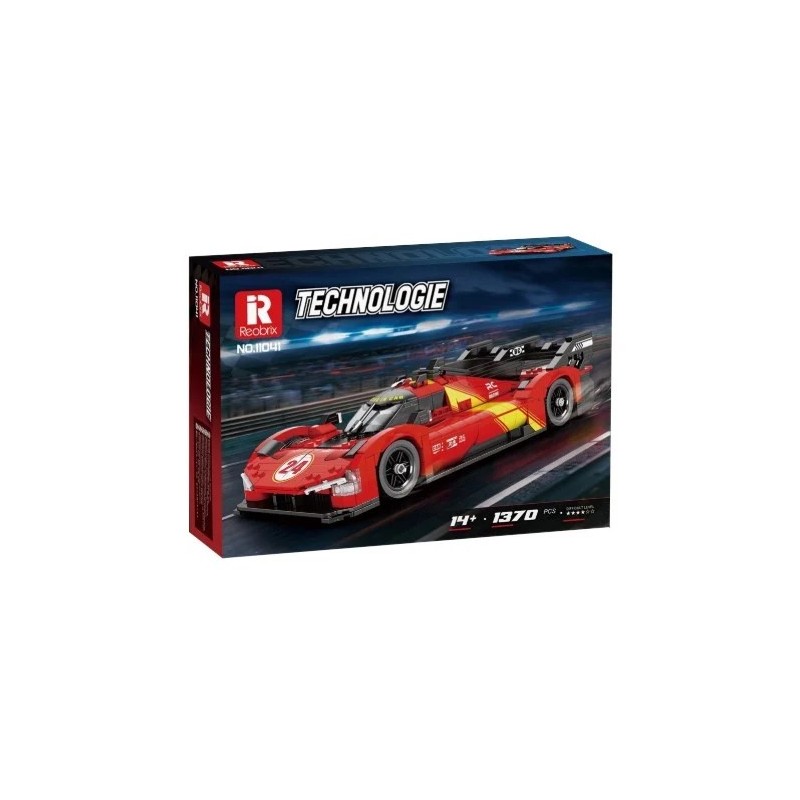 Конструктор REOBRIX FERRARI 499 HYPER CAR, червена, 1370 ел.