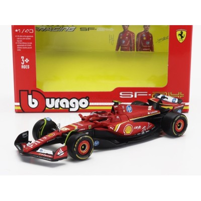 Метален автомобил BURAGO - 1/43 - FERRARI F1 SF-24 TEAM SCUDERIA FERRARI