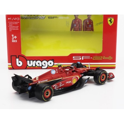 Метален автомобил BURAGO - 1/43 - FERRARI F1 SF-24 TEAM SCUDERIA FERRARI 2